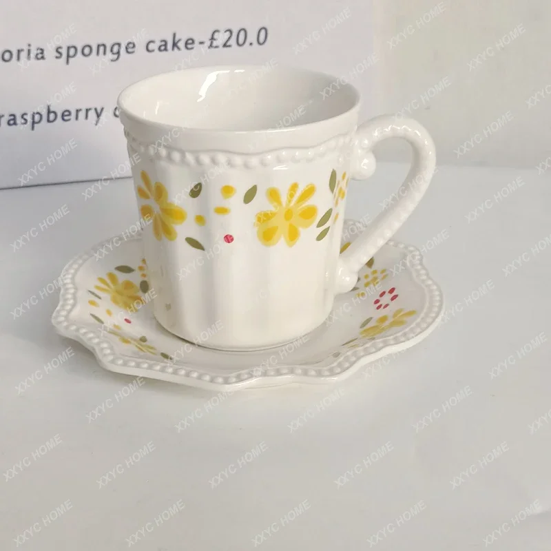 French Retro Pastoral Style Little Yellow Flower Breakfast Coffee Set Set Home Afternoon Tea Ceramic Cup Dish
French Retro Pastoral Style Little Yellow Flower Breakfast Coffee Set Set Home Afternoon Tea Ceramic Cup Dish