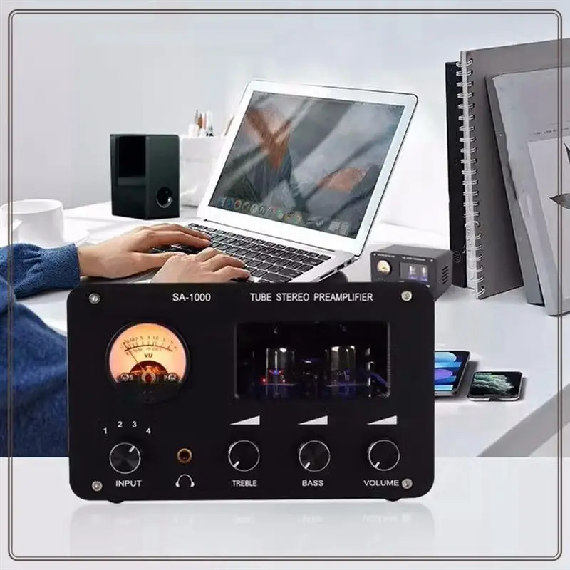 Audiophile Tube 4 Input 2 Output With Built-In VU Level Meter High-Bass Adjustment Headphone Amplifier With US Plug Durable , A
Audiophile Tube 4 Input 2 Output With Built-In VU Level Meter High-Bass Adjustment Headphone Amplifier With US Plug Durable , A