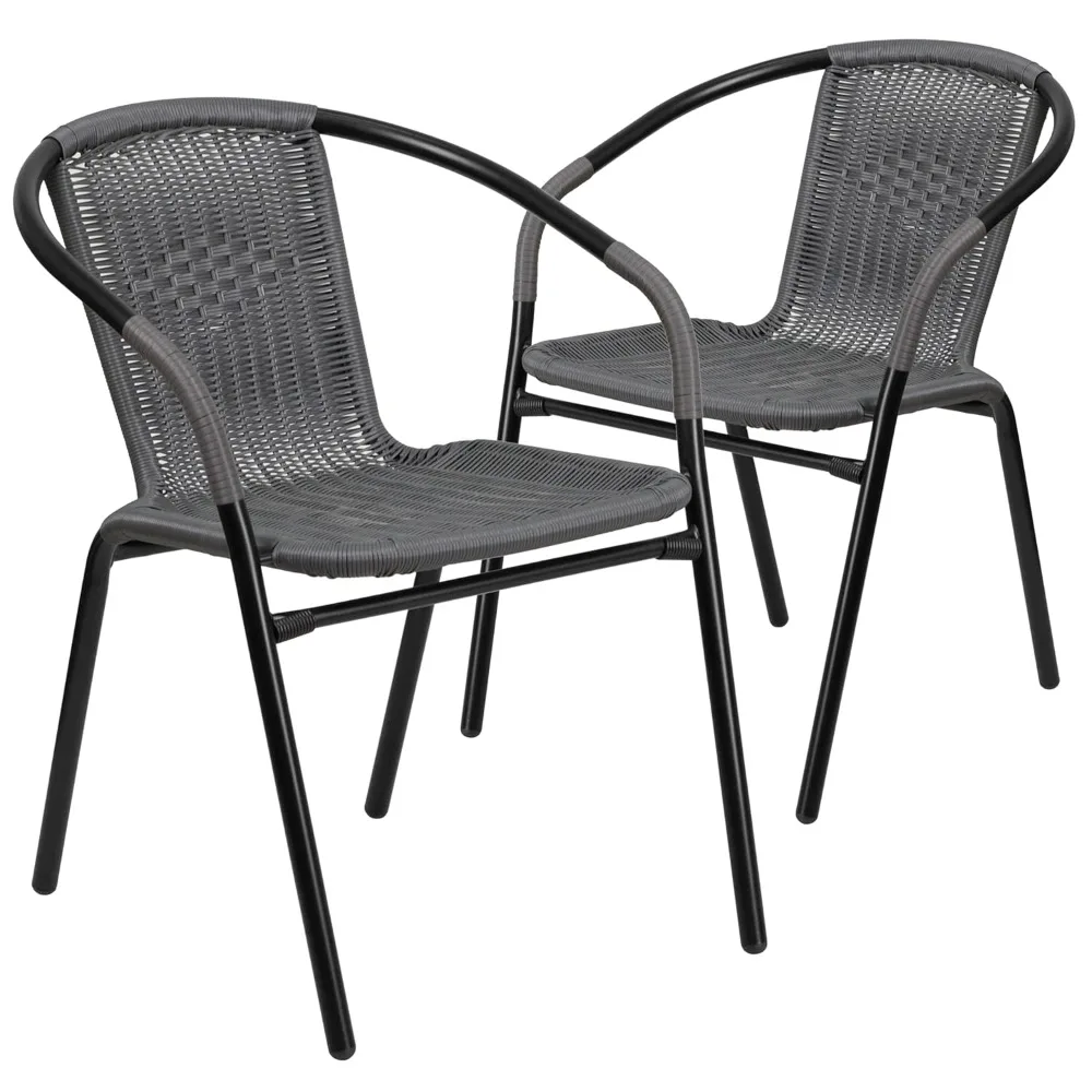 Rattan Stack Chairs Indoor/Outdoor Curved Back Cross Bracing Patio Set of 2, Custom
Rattan Stack Chairs Indoor/Outdoor Curved Back Cross Bracing Patio Set of 2, Custom