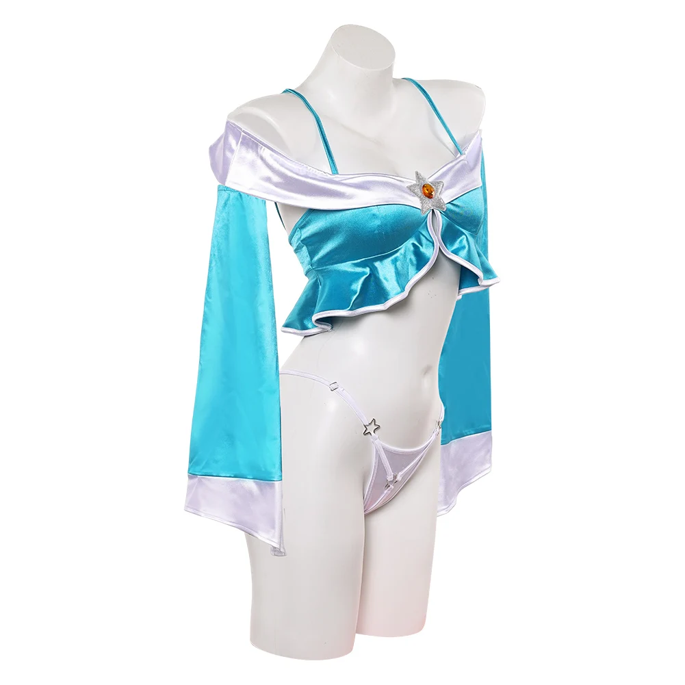 Adult Lingerie Cartoon Fantasia Rosalina Cosplay Princess Costume Disfraz Bikini Top Shorts Outfit Halloween Carnival Party Suit
Adult Lingerie Cartoon Fantasia Rosalina Cosplay Princess Costume Disfraz Bikini Top Shorts Outfit Halloween Carnival Party Suit