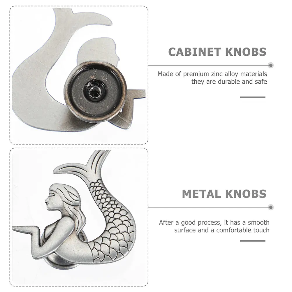 4Pcs Cabinet Pull Handles Mermaid Shape Zinc Alloy Drawer Knobs Creative Furniture Door Cupboard Drawer Door Knob
4Pcs Cabinet Pull Handles Mermaid Shape Zinc Alloy Drawer Knobs Creative Furniture Door Cupboard Drawer Door Knob