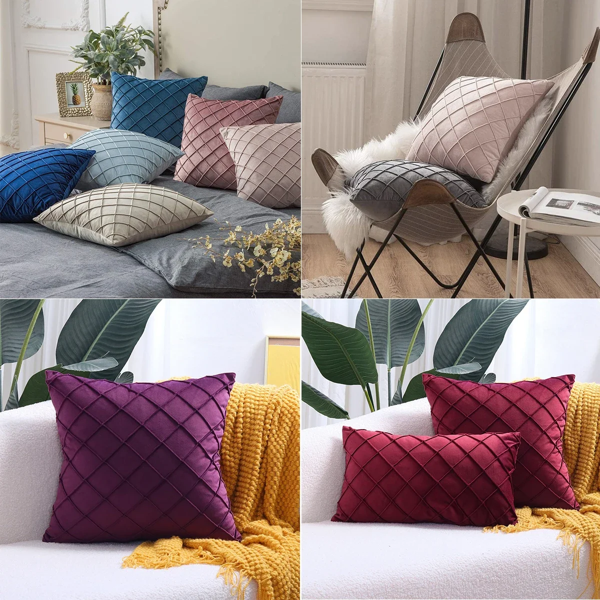 Velvet Modern Simple Cushion Covers Quilted Diamond Lattice Pillow Pillow Cover Luxury Pillowcase for Sofa Bedroom Living Room
Velvet Modern Simple Cushion Covers Quilted Diamond Lattice Pillow Pillow Cover Luxury Pillowcase for Sofa Bedroom Living Room