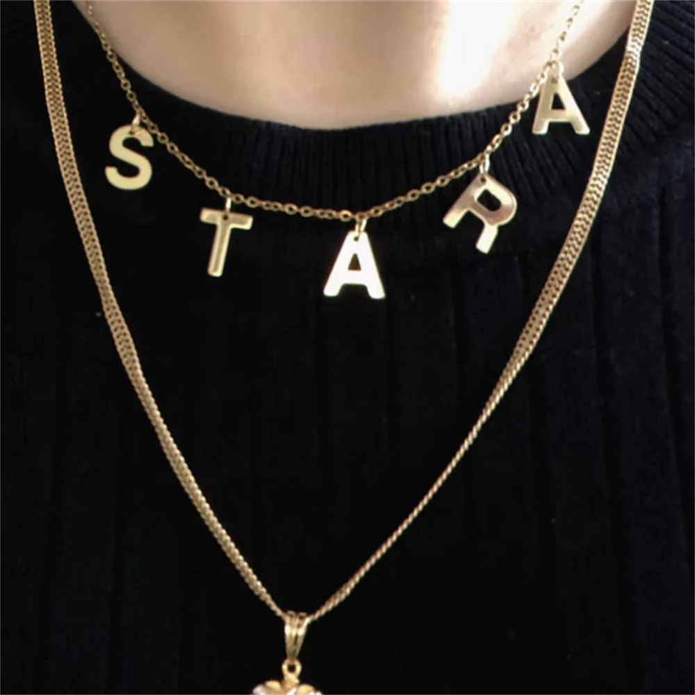 Stainless Steel Customized Name Necklace Personalized Letter Pendant Choker Necklace for Women Nameplate Jewelry Gift
Stainless Steel Customized Name Necklace Personalized Letter Pendant Choker Necklace for Women Nameplate Jewelry Gift