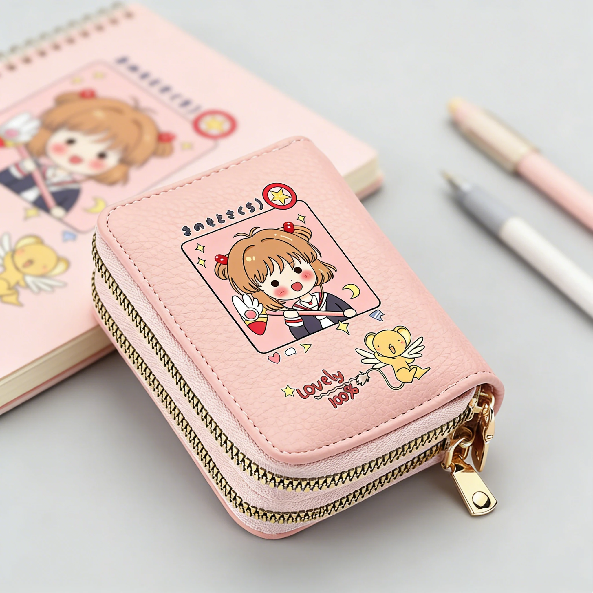 Card Captor Sakura для девочек, милый короткий кошелек на двойной молнии с мультяшным держателем для карт, кошелек для монет, маленький клатч, карманы для денег
Card Captor Sakura для девочек, милый короткий кошелек на двойной молнии с мультяшным держателем для карт, кошелек для монет, маленький клатч, карманы для денег