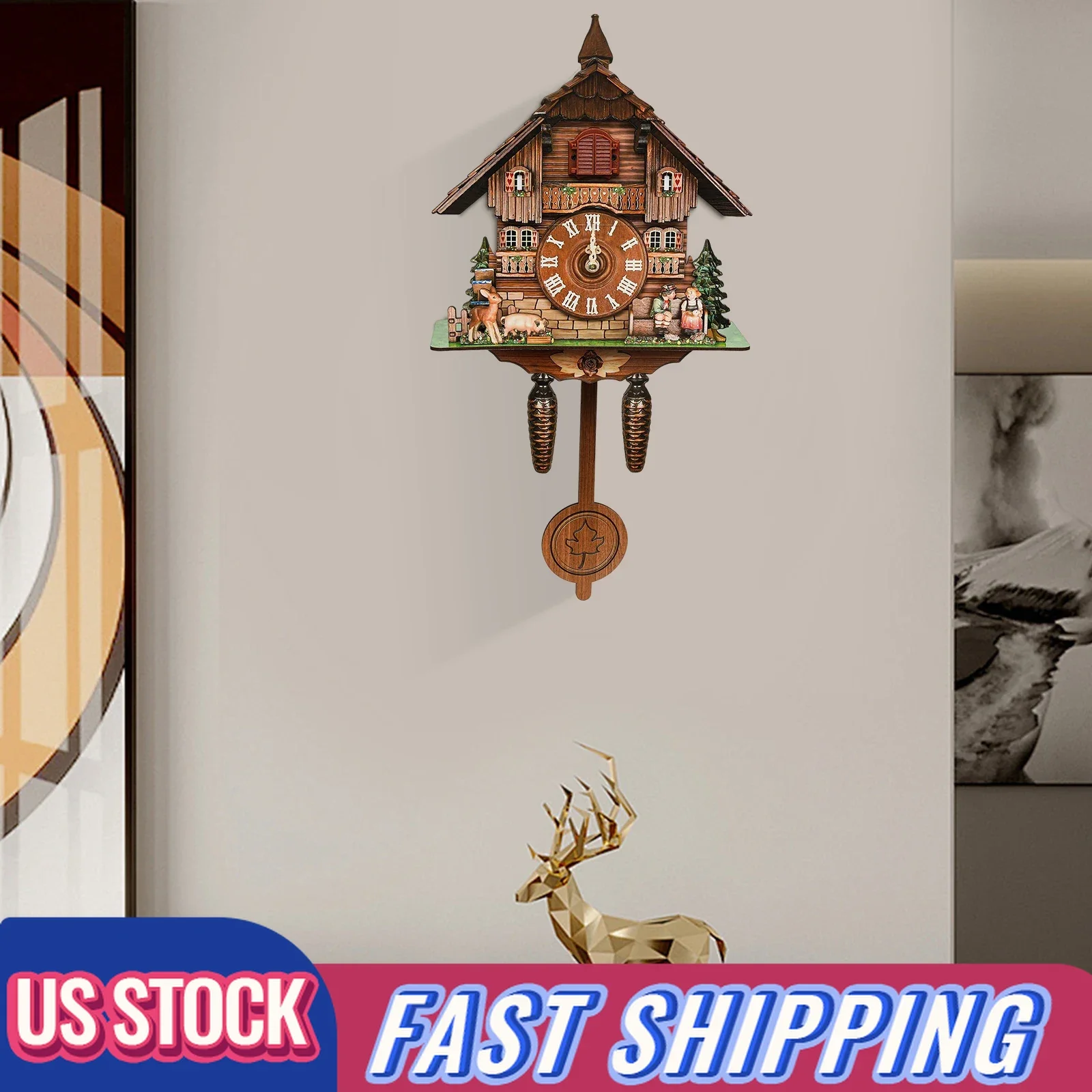 Nordic-Style Wooden Chiming Wall Clock with Mortise-Tenon Craftsmanship MDF Pendulum Clock for Living Room/Bedroom/Office
Nordic-Style Wooden Chiming Wall Clock with Mortise-Tenon Craftsmanship MDF Pendulum Clock for Living Room/Bedroom/Office