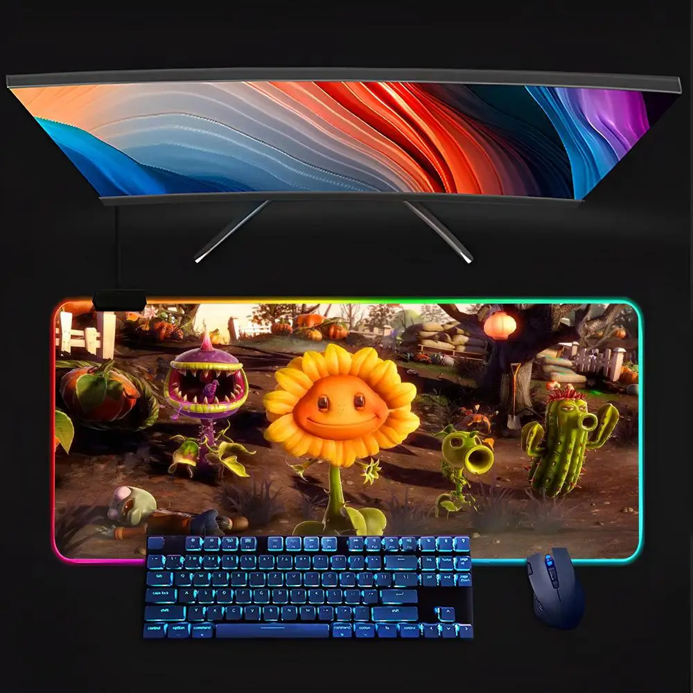 P-Plants vs Z-Zombies Mouse Pad Keyboard LED RGB Pc Gamer Glowing Rubber mause pad Cute Cartoon Gaming Computer Boys Girls Frie
P-Plants vs Z-Zombies Mouse Pad Keyboard LED RGB Pc Gamer Glowing Rubber mause pad Cute Cartoon Gaming Computer Boys Girls Frie