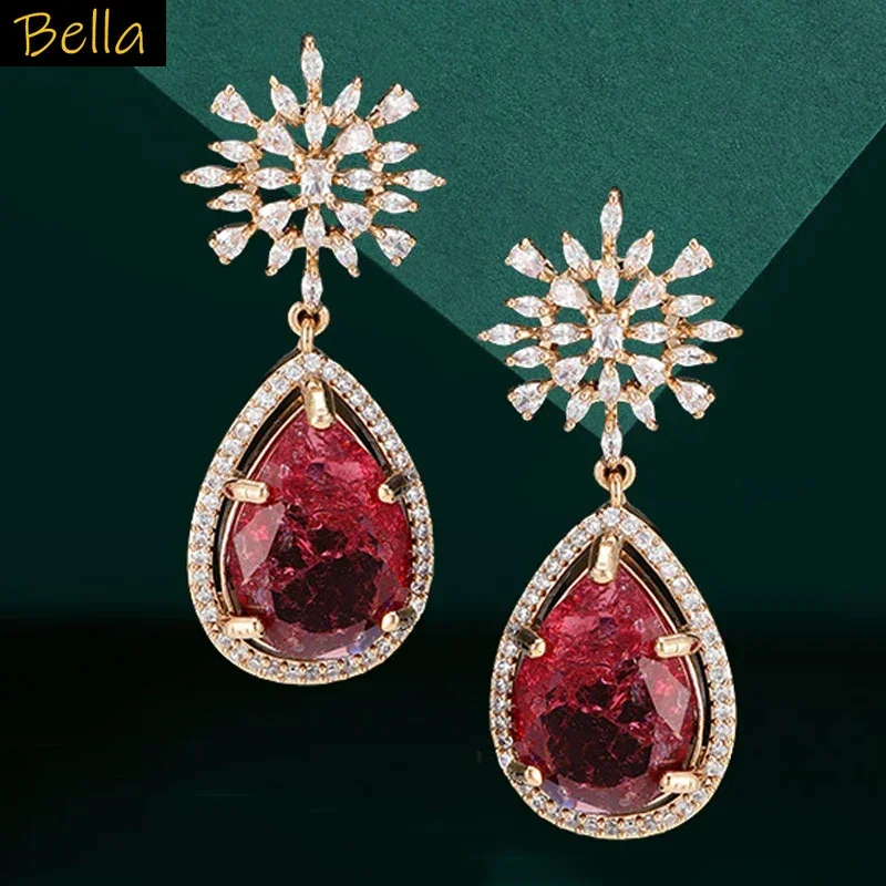 Green Fushia Waterdrop Women Earrings Floral Zircon Shiny Dangle Earrings Wedding Evening Party Jewelry Female Gift Friends
Green Fushia Waterdrop Women Earrings Floral Zircon Shiny Dangle Earrings Wedding Evening Party Jewelry Female Gift Friends