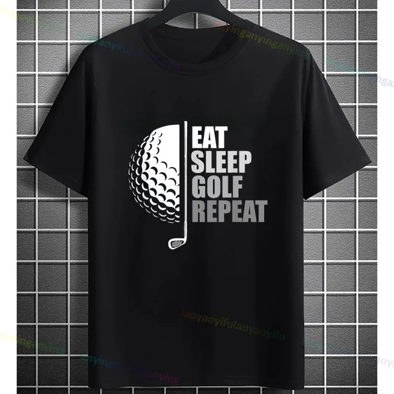 Забавная футболка с надписью «Eat Sleep Golf», повседневные футболки из чистого хлопка с короткими рукавами и рисунком для повседневной носки
Забавная футболка с надписью «Eat Sleep Golf», повседневные футболки из чистого хлопка с короткими рукавами и рисунком для повседневной носки