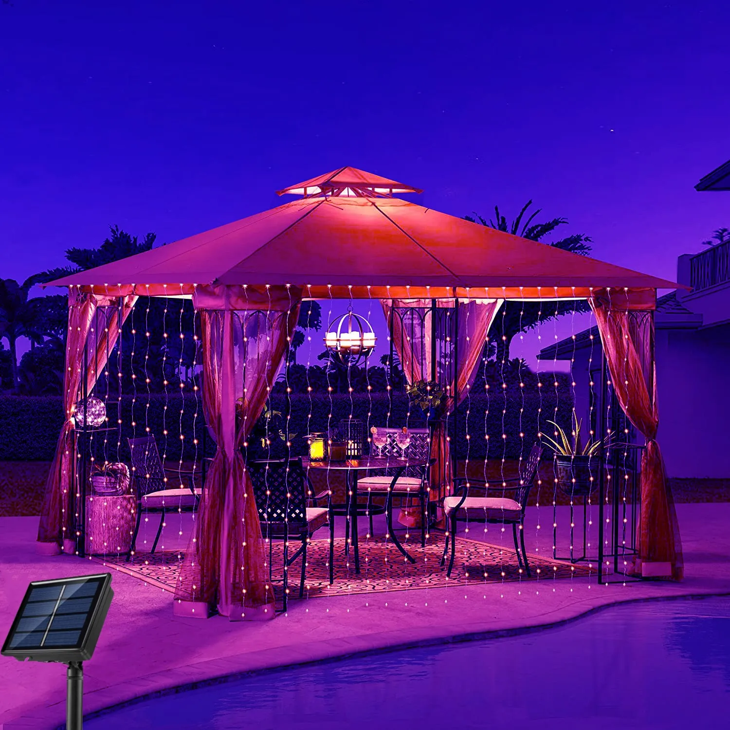 Christmas Decoration 2023 Solar Curtain Lights Outdoor 300 LEDs 3m*3m New Year Fairy Lights For Wedding/Party Decor
Christmas Decoration 2023 Solar Curtain Lights Outdoor 300 LEDs 3m*3m New Year Fairy Lights For Wedding/Party Decor