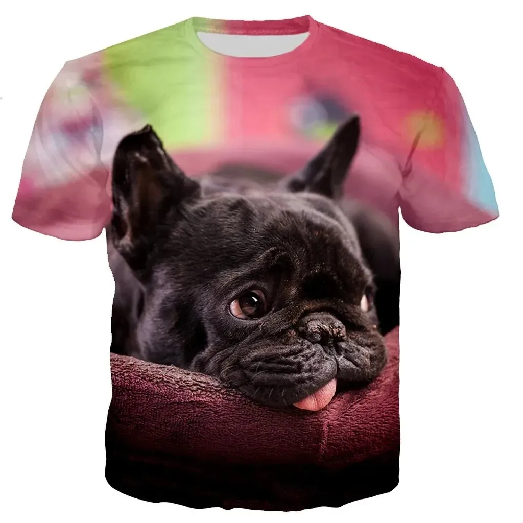 Summer men's cute dog 3D printed V-neck T-shirt, fashionable and fun oversized loose casual breathable short-sleeved top
Summer men's cute dog 3D printed V-neck T-shirt, fashionable and fun oversized loose casual breathable short-sleeved top