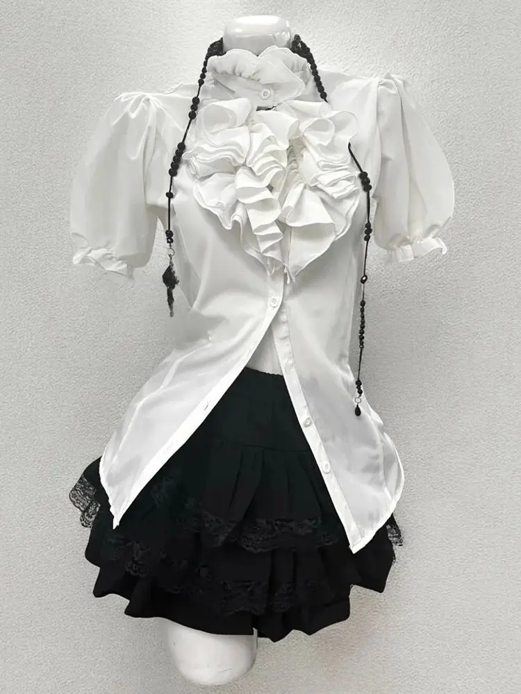 Summer Lolita Y2k New 3 Piece Set Women White Blouse + Black Shorts + Fairy Dress Female Casual Japanese Gothic Dark Retro Suit
Summer Lolita Y2k New 3 Piece Set Women White Blouse + Black Shorts + Fairy Dress Female Casual Japanese Gothic Dark Retro Suit