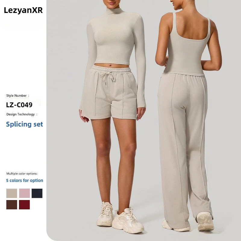 Lezyan Drawstring Sweatpants Suit Women High Waist Wide Legs Thin Long Sleeves Running Fitness Comfortable Workout Gym Yoga Set
Lezyan Drawstring Sweatpants Suit Women High Waist Wide Legs Thin Long Sleeves Running Fitness Comfortable Workout Gym Yoga Set