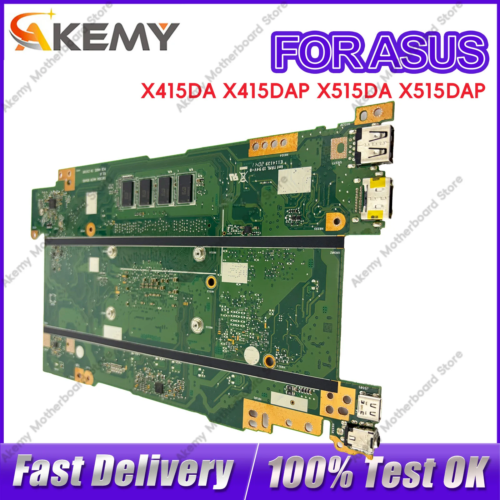 X415DA X515DAP Laptop Motherboard For ASUS VivoBook X415D FL8850D X515DA Notebook Mainboard With R3 R5 R7 CPU 100% tests OK stk
X415DA X515DAP Laptop Motherboard For ASUS VivoBook X415D FL8850D X515DA Notebook Mainboard With R3 R5 R7 CPU 100% tests OK stk