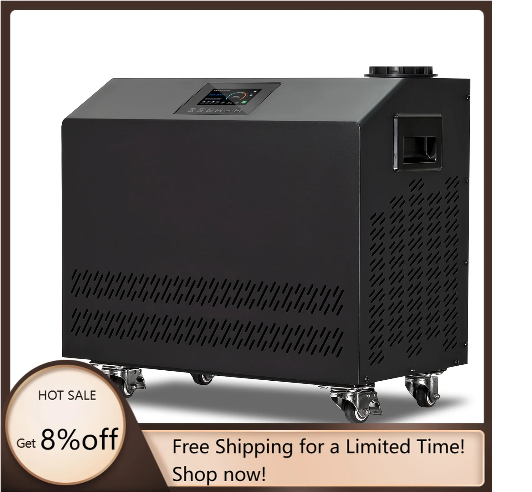 Newest Portable Ice Bath Chiller WiFi Built-in Pump & Filters Water Cooler for Recovery
Newest Portable Ice Bath Chiller WiFi Built-in Pump & Filters Water Cooler for Recovery