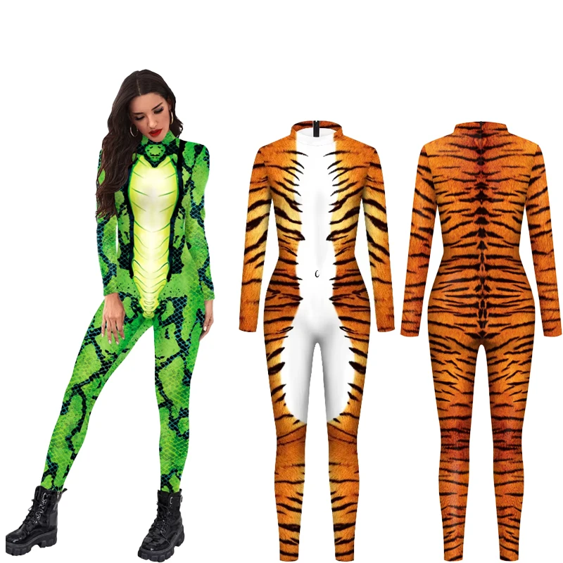 Animal Unisex Jumpsuit Tiger Snake 3D Print Halloween Carnival Party Bodysuit Cosplay Costume Stage Performance Outfit
Animal Unisex Jumpsuit Tiger Snake 3D Print Halloween Carnival Party Bodysuit Cosplay Costume Stage Performance Outfit