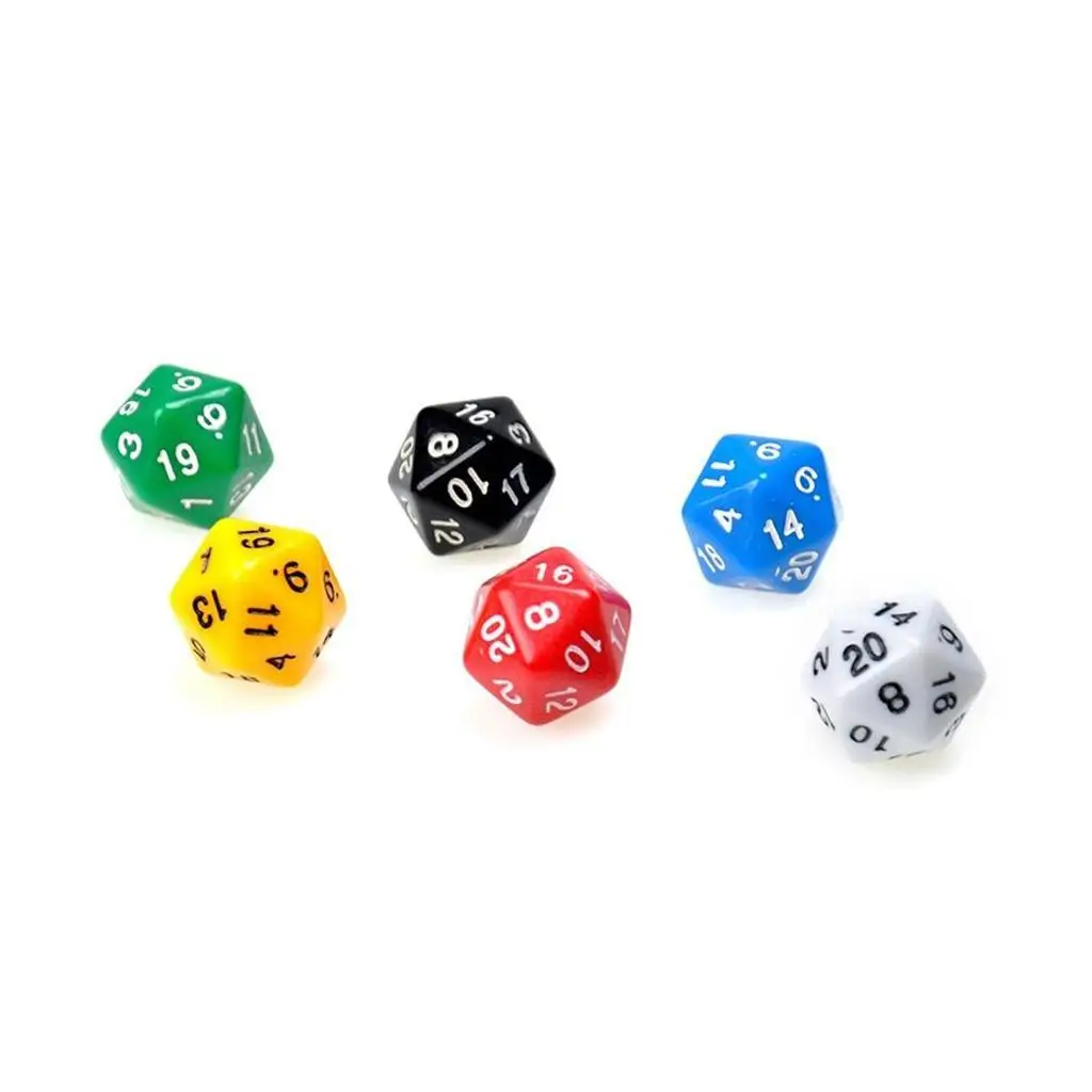 Bulk 20 Sided D20 Dice Acrylic Set 6 Colored Pieces for Game Nights Board Play Family Parties
Bulk 20 Sided D20 Dice Acrylic Set 6 Colored Pieces for Game Nights Board Play Family Parties