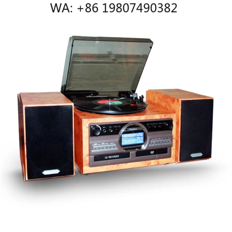 Retro Wooden Vinyl Turntable Player AM FM Radio CD DVD Cassette Stereo Audio Speaker
Retro Wooden Vinyl Turntable Player AM FM Radio CD DVD Cassette Stereo Audio Speaker
