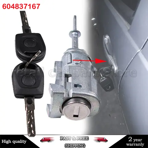 DOOR LOCK BARREL LOCKSET FRONT LEFT FOR VW GOLF 4 IV MK4 BORA VW POLO MK4 9N SKODA FABIA MK1 604837167