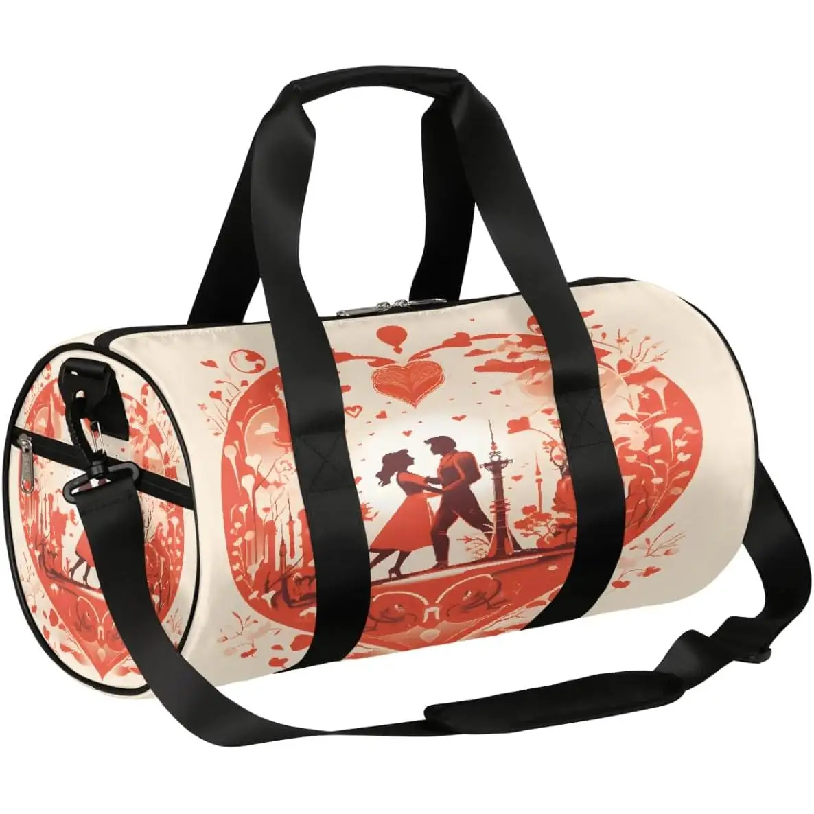 Valentine's Day Dancing Flower Sports Gym Bag Waterproof with Removable Shoulder Strap Cylinder Weekend Overnight Bag
Valentine's Day Dancing Flower Sports Gym Bag Waterproof with Removable Shoulder Strap Cylinder Weekend Overnight Bag