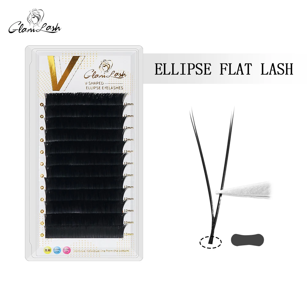GLAMLASH V-shape Ellipse Flat Eyelash Extension Matte Mink False Double Tips Lash Extensions Soft Natural Lashes for Makeup
GLAMLASH V-shape Ellipse Flat Eyelash Extension Matte Mink False Double Tips Lash Extensions Soft Natural Lashes for Makeup
