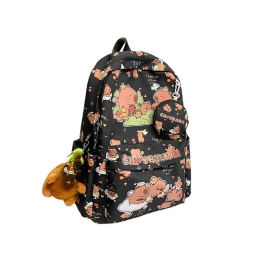 Capybara Fashionable Print Large Capacity Backpack with Pins Accessories and Coin Purse for Adults Ita Bag
Capybara Fashionable Print Large Capacity Backpack with Pins Accessories and Coin Purse for Adults Ita Bag