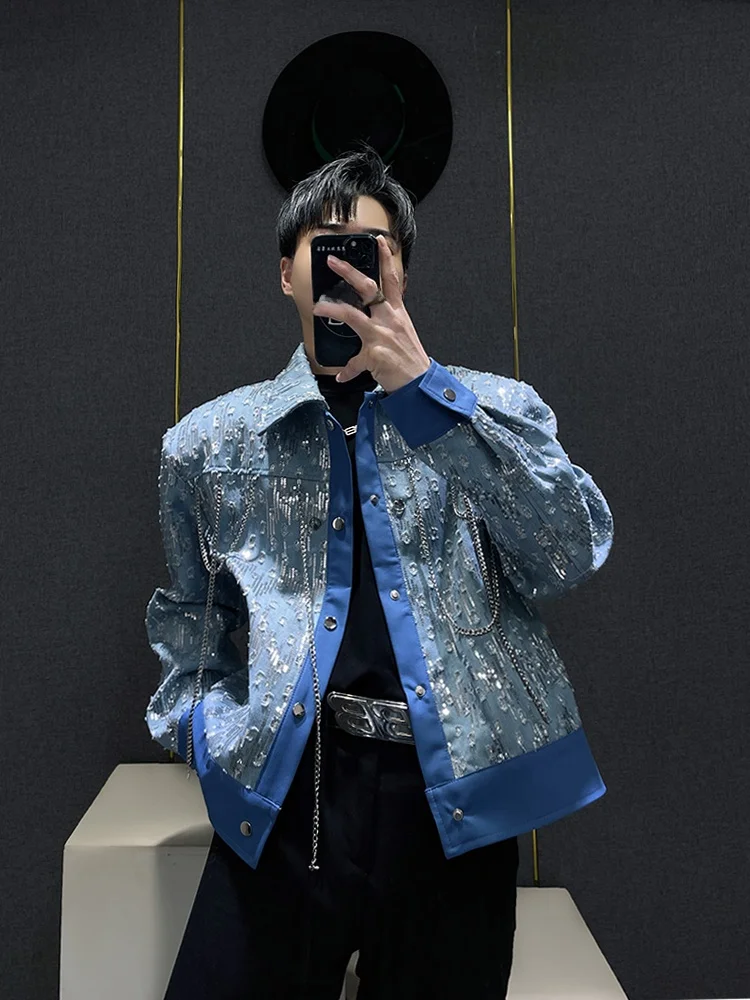 Blue Denim Jaet Men's Heavy Du ort Length Hole Design Glitter Loose Fit oulder Pad Casual Jaet for Youth
Blue Denim Jaet Men's Heavy Du ort Length Hole Design Glitter Loose Fit oulder Pad Casual Jaet for Youth