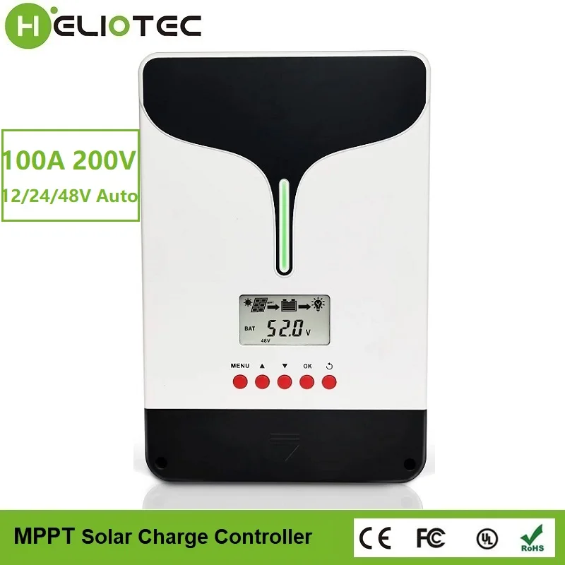 MPPT Solar Charge Controller 100A Max PV Open Circuit Voltage 200V Max PV Input Power 1000W with12V,2100Wwith24V, 4200W with48V
MPPT Solar Charge Controller 100A Max PV Open Circuit Voltage 200V Max PV Input Power 1000W with12V,2100Wwith24V, 4200W with48V