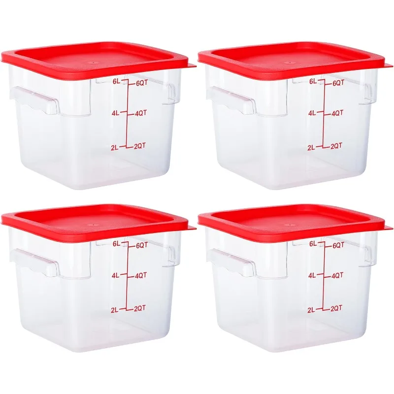 Food Storage Containers with Lids, Square Clear Commercial Containers with Scales, Polycarbonate
Food Storage Containers with Lids, Square Clear Commercial Containers with Scales, Polycarbonate