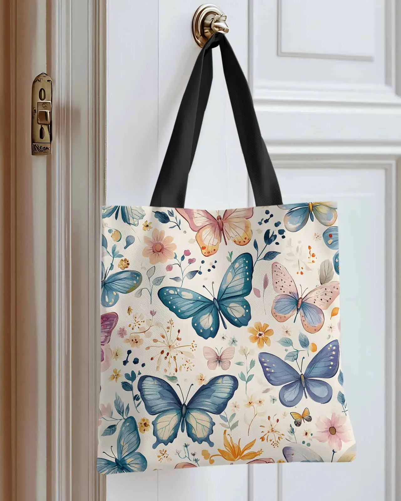 Blue Butterfly Yellow Flower Leaves Canvas Bag Handbag Oxford Cloth Eco Shopping Storage Bag for Home Use
Blue Butterfly Yellow Flower Leaves Canvas Bag Handbag Oxford Cloth Eco Shopping Storage Bag for Home Use