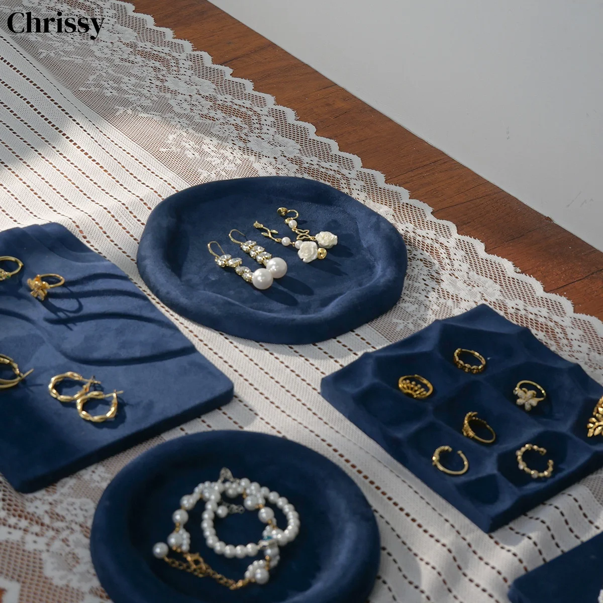 Royal Blue Velvet Jewelry Display Tray, Earring Ring Holder Stand, Instagram Style Counter Organizer & Photography Prop
Royal Blue Velvet Jewelry Display Tray, Earring Ring Holder Stand, Instagram Style Counter Organizer & Photography Prop