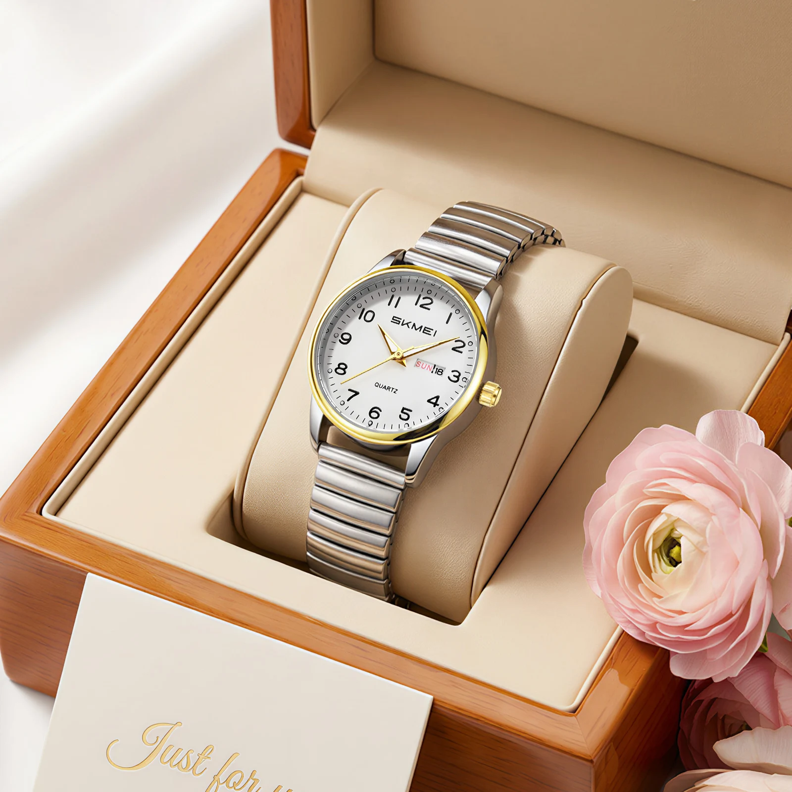 SKMEI 7902 Simple Quartz Wristwatch With Protective Box Women Men Clock 30M Waterproof Timer Date Night Light Steel Spring Strap
SKMEI 7902 Simple Quartz Wristwatch With Protective Box Women Men Clock 30M Waterproof Timer Date Night Light Steel Spring Strap