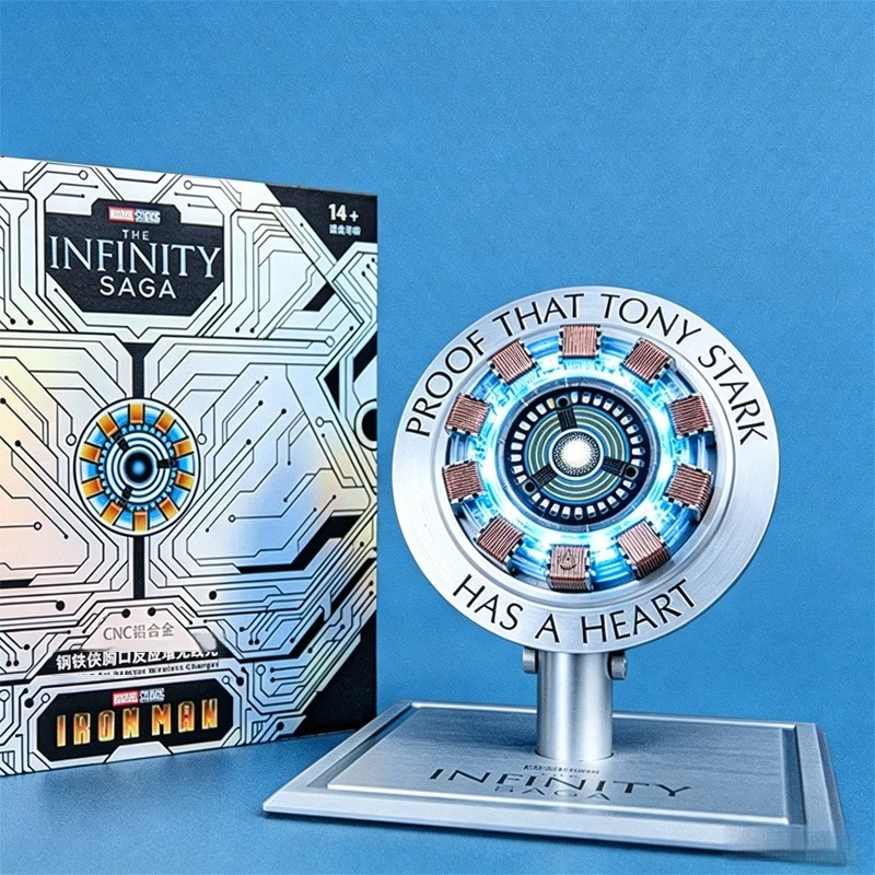 Creative Magnetic Wireless Charging Iron Man Tony Stark Arc Reactor Model with LED Light Desktop Decoration Collection Toys Gift
Creative Magnetic Wireless Charging Iron Man Tony Stark Arc Reactor Model with LED Light Desktop Decoration Collection Toys Gift