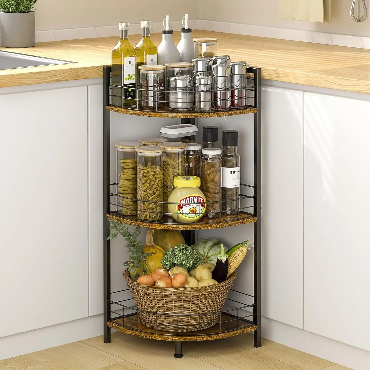 3-Tier Bathroom Shelf, Freestanding Vertical Storage, Space-Saving Corner Unit for Small Spaces - Compact Home Organizer
3-Tier Bathroom Shelf, Freestanding Vertical Storage, Space-Saving Corner Unit for Small Spaces - Compact Home Organizer