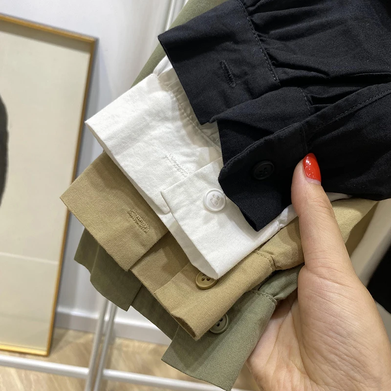 Sweet Doll irt Women's Loose Faionable Spring Clothing Big Collar Long Sve Korean Sle Commute Wind Pure Color Button
Sweet Doll irt Women's Loose Faionable Spring Clothing Big Collar Long Sve Korean Sle Commute Wind Pure Color Button