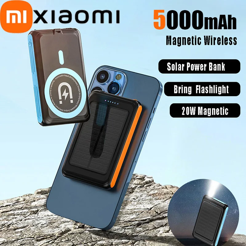 Xiaomi 5000mAh Wireless Magnetic Solar Power Bank 20W Fast Charging With Flashlight External Backup Battery For IPhone Samsung
Xiaomi 5000mAh Wireless Magnetic Solar Power Bank 20W Fast Charging With Flashlight External Backup Battery For IPhone Samsung