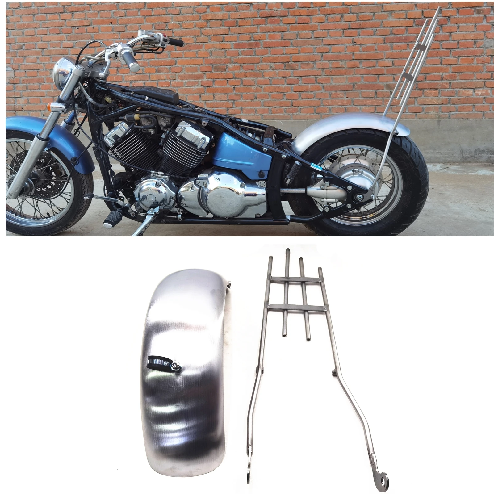 For Yamaha DRAGSTAR 400 650 Silver Motorcycle Rear Fender Steel Plate Cover Mud Guard Shield Mudguard Flap
For Yamaha DRAGSTAR 400 650 Silver Motorcycle Rear Fender Steel Plate Cover Mud Guard Shield Mudguard Flap