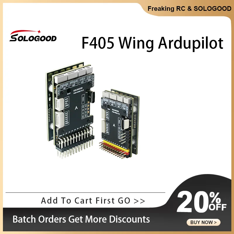 Полетный контроллер SOLOGOOD F405 WING для VTOL и самолетов с фиксированным крылом, Ardupilot, для радиоуправляемых моделей самолетов и дронов
Полетный контроллер SOLOGOOD F405 WING для VTOL и самолетов с фиксированным крылом, Ardupilot, для радиоуправляемых моделей самолетов и дронов