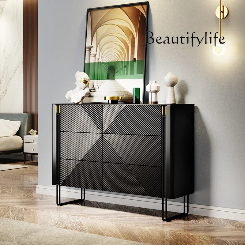 Italian Minimalist Light Luxury Six-Drawer Cabinet Black Living Room Designer Rock Plate Storage Hallway Storage Cabinet
Italian Minimalist Light Luxury Six-Drawer Cabinet Black Living Room Designer Rock Plate Storage Hallway Storage Cabinet