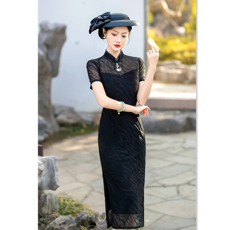 Модное улучшение, новое китайское эластичное кружево Cheongsam Qi Pao, летнее женское повседневное
Модное улучшение, новое китайское эластичное кружево Cheongsam Qi Pao, летнее женское повседневное