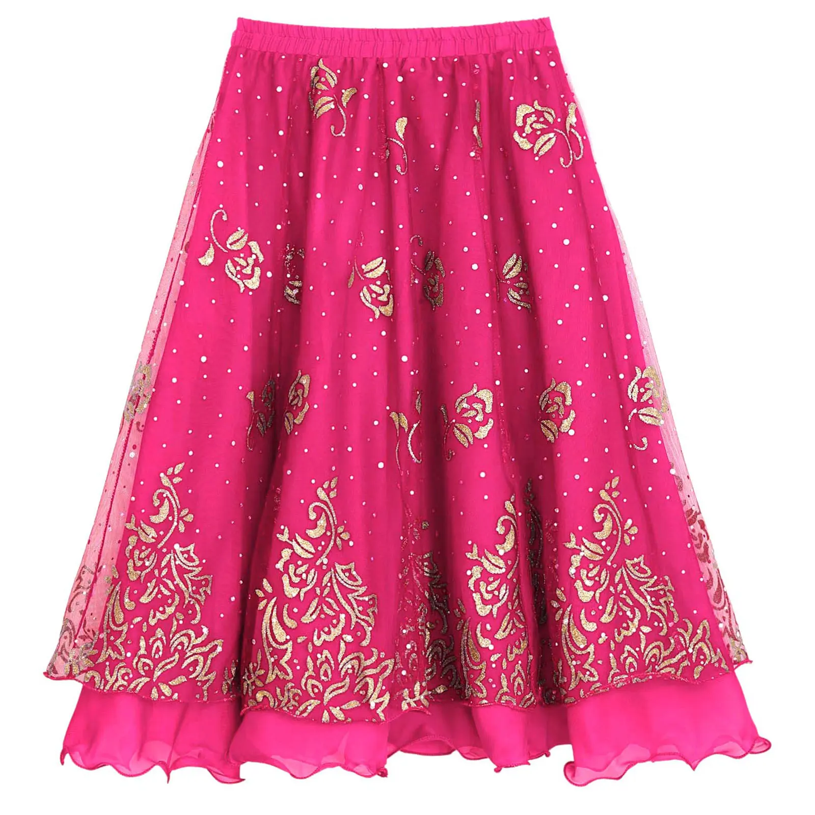 Kids Girls Belly Dance Outfit Indian Dance Dress Short Puff Sleeve Floral Prints Crop Top+Skirt+Waist Chain Headscarf+Headwear
Kids Girls Belly Dance Outfit Indian Dance Dress Short Puff Sleeve Floral Prints Crop Top+Skirt+Waist Chain Headscarf+Headwear