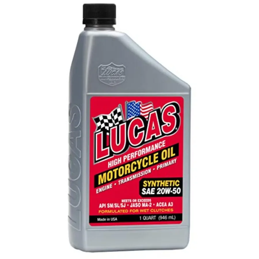 Motorcycle oil for high-performance engines, synthetic 20W-50, amber, extreme heat resistance and wear protection
Motorcycle oil for high-performance engines, synthetic 20W-50, amber, extreme heat resistance and wear protection