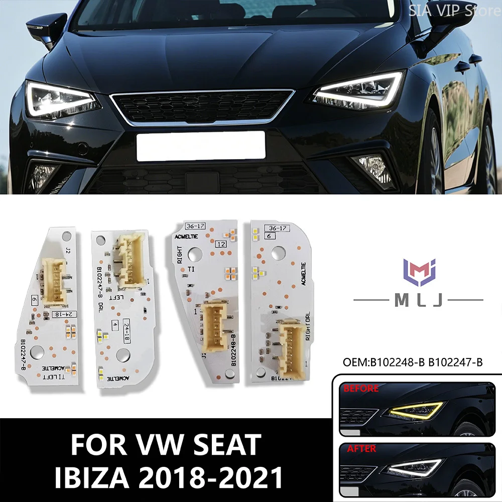 For Volkswagen SEAT LBIZA 2018-2021 White Light Chip Headlight DRL Turn Signal Light Guide Chip Angel Eye Board Car Accessories
For Volkswagen SEAT LBIZA 2018-2021 White Light Chip Headlight DRL Turn Signal Light Guide Chip Angel Eye Board Car Accessories