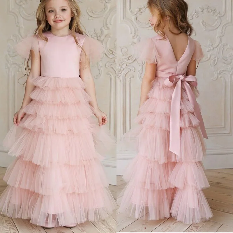 Pink Fluffy Flower Girl Dress Party Kids Birthday Sleeveless Floor-Length Princess Lace A-Line Simple Lace Beach Dresses 2023
Pink Fluffy Flower Girl Dress Party Kids Birthday Sleeveless Floor-Length Princess Lace A-Line Simple Lace Beach Dresses 2023