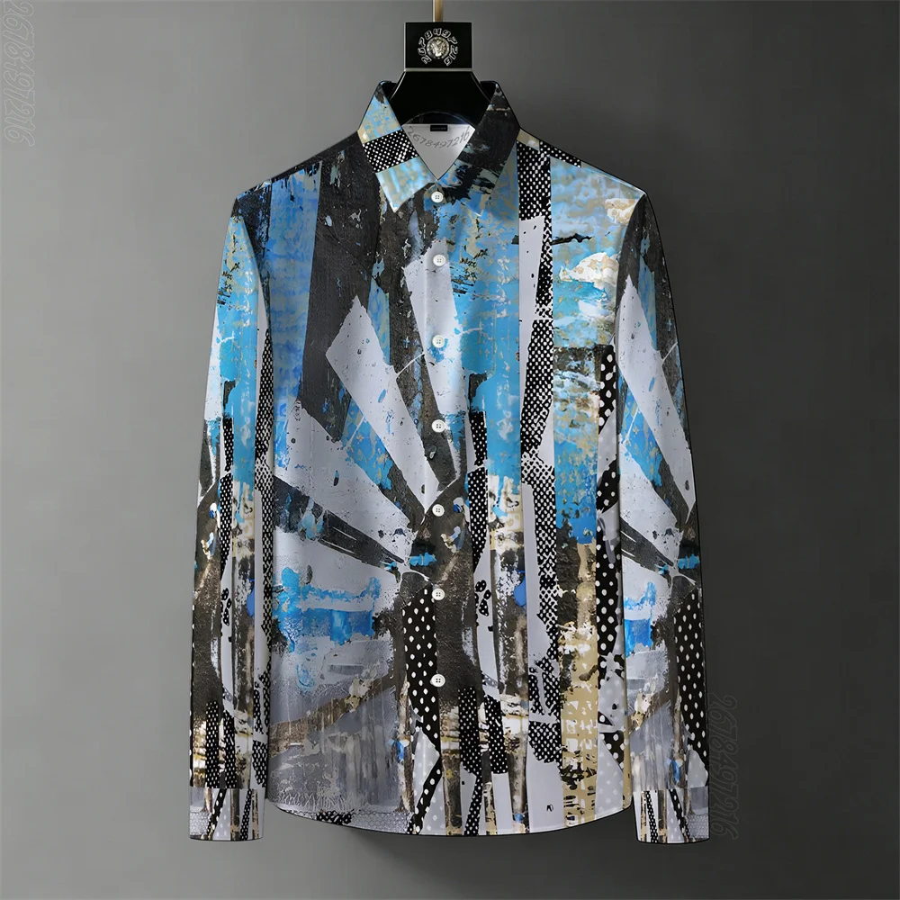 2026 New Men's Street Style Oil Painting Printed Shirt Personalized splash-ink contrast color non-iron slim fit business casual
2026 New Men's Street Style Oil Painting Printed Shirt Personalized splash-ink contrast color non-iron slim fit business casual