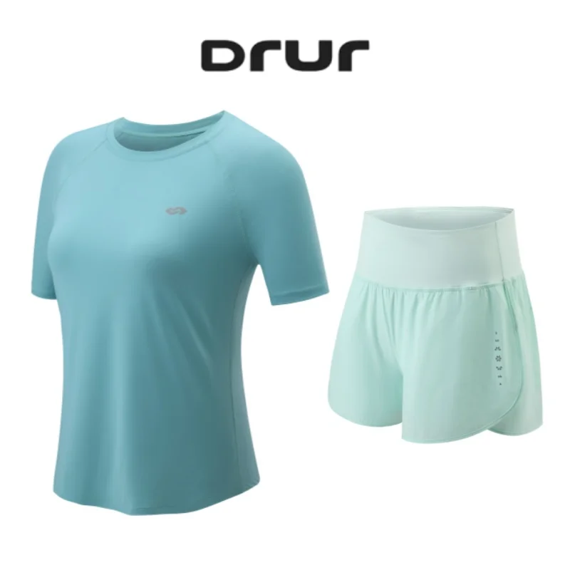 DRUR Women's Running Set With Loose Short Sleeve Sports Top and Shorts Set 2 Piece Sportwear Outfits Gym Clothes Women Tracksuit
DRUR Women's Running Set With Loose Short Sleeve Sports Top and Shorts Set 2 Piece Sportwear Outfits Gym Clothes Women Tracksuit