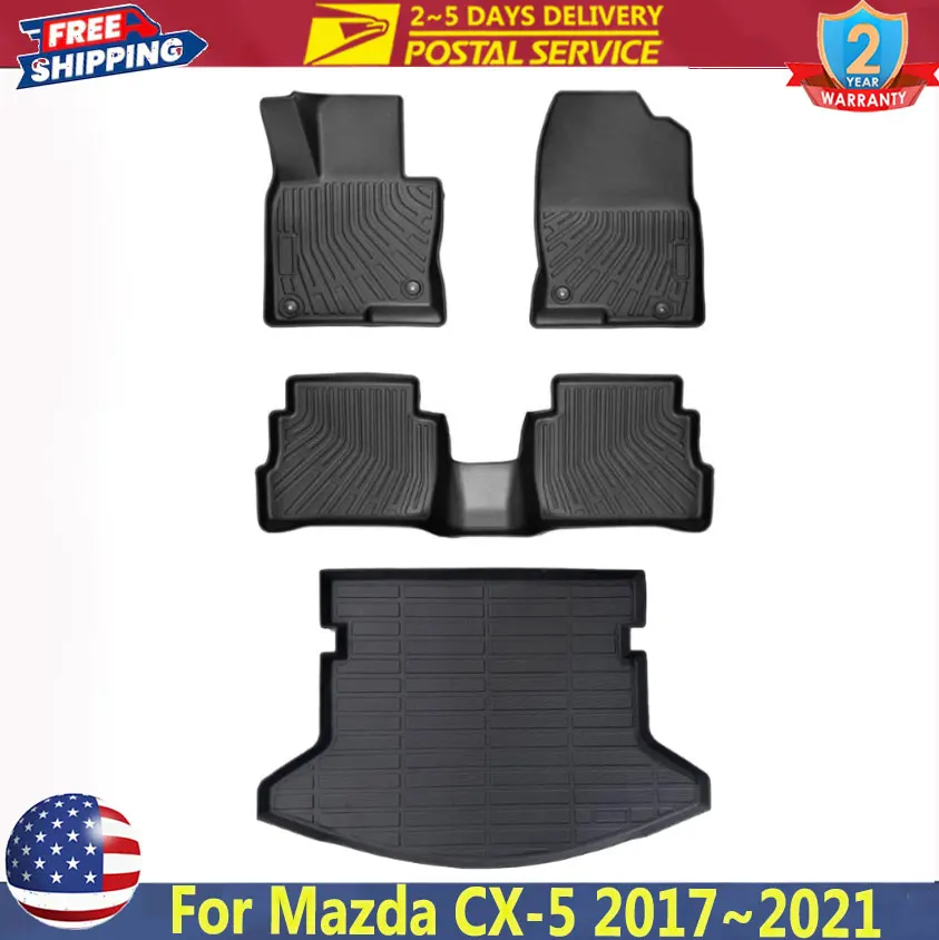 All Weather 3D Floor Mats + Cargo Liner 4PCS Full Cover For Mazda CX-5 2017~2021 TPE Car Trunk Mat with Backrest Pad PHEV & HEV
All Weather 3D Floor Mats + Cargo Liner 4PCS Full Cover For Mazda CX-5 2017~2021 TPE Car Trunk Mat with Backrest Pad PHEV & HEV