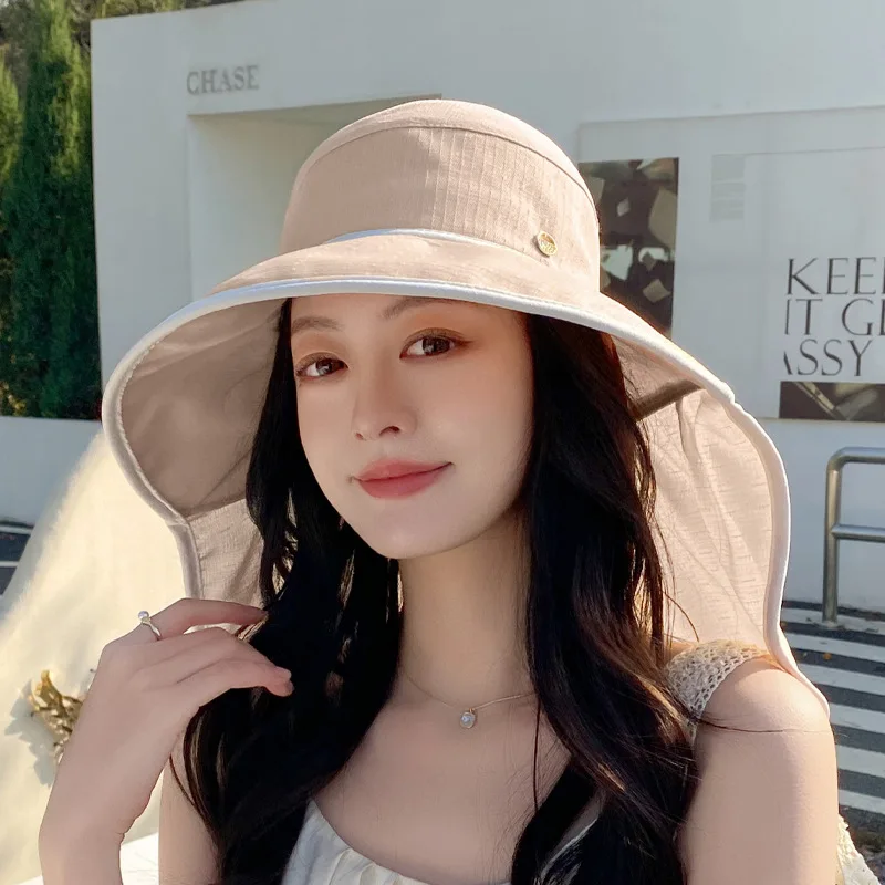 Spring Summer Hats For Women Big brimmed Fisherman Cap Buket Hat Women With Shawl Neck Protection Sunshade Sunscreen Sun Hat New
Spring Summer Hats For Women Big brimmed Fisherman Cap Buket Hat Women With Shawl Neck Protection Sunshade Sunscreen Sun Hat New