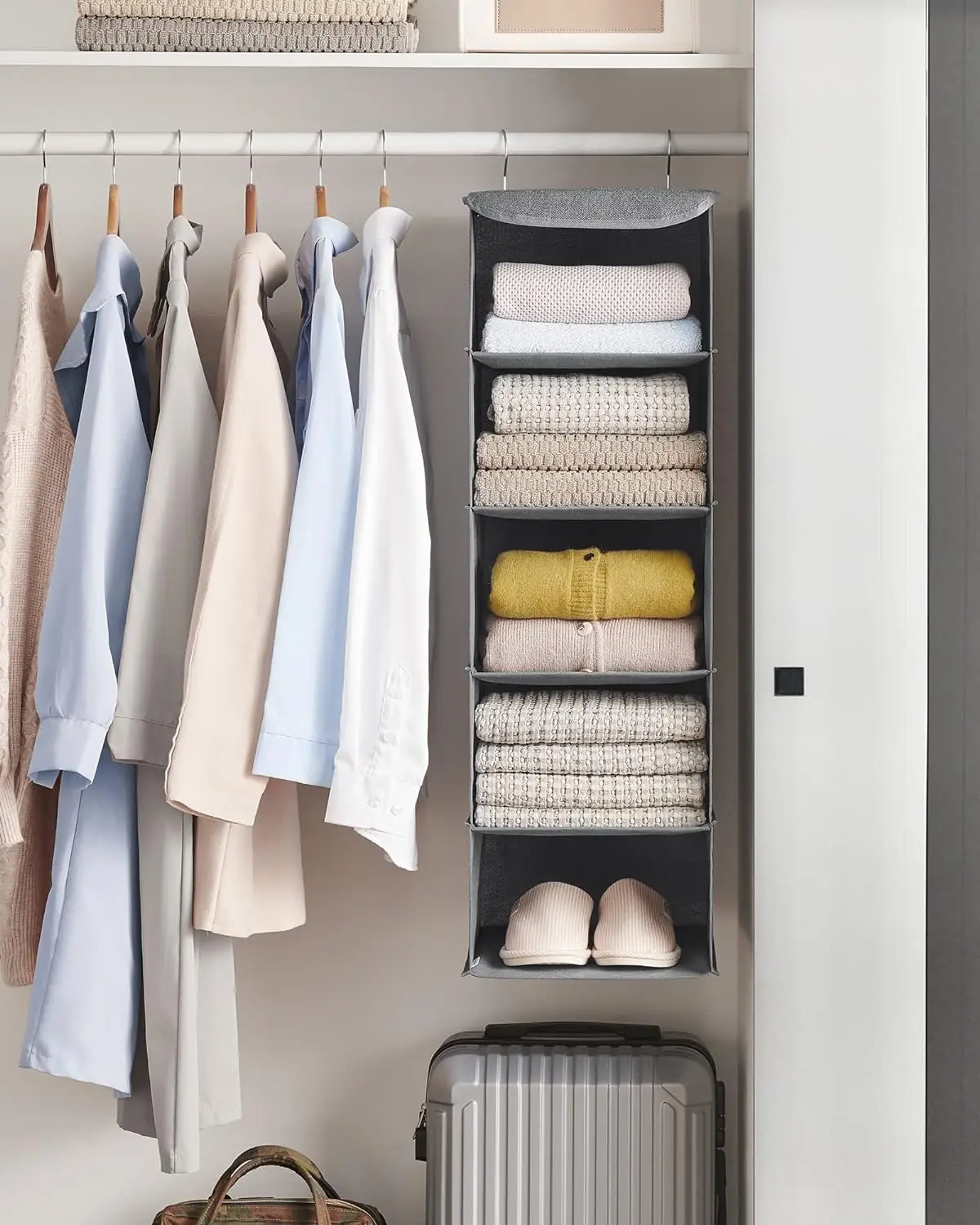 Hanging Closet Organizer Shelf Storage Shelves Storage Organizer Drawer Organizer Space-Saving and Foldable Metal Hooks
Hanging Closet Organizer Shelf Storage Shelves Storage Organizer Drawer Organizer Space-Saving and Foldable Metal Hooks