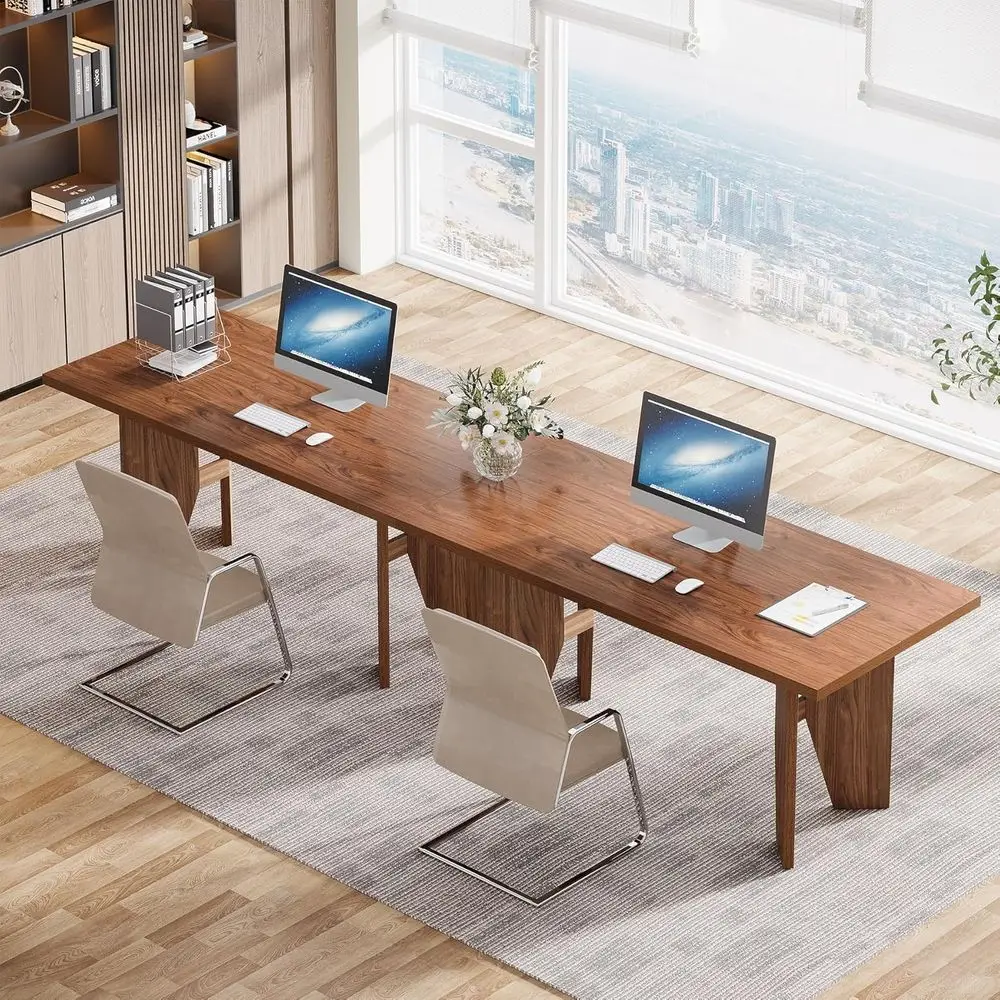5.3t Conerence Table or 4-6 People, Recular Conerence Room Table, Large Wooden Meeting Table or Oice, Brown (2)
5.3t Conerence Table or 4-6 People, Recular Conerence Room Table, Large Wooden Meeting Table or Oice, Brown (2)