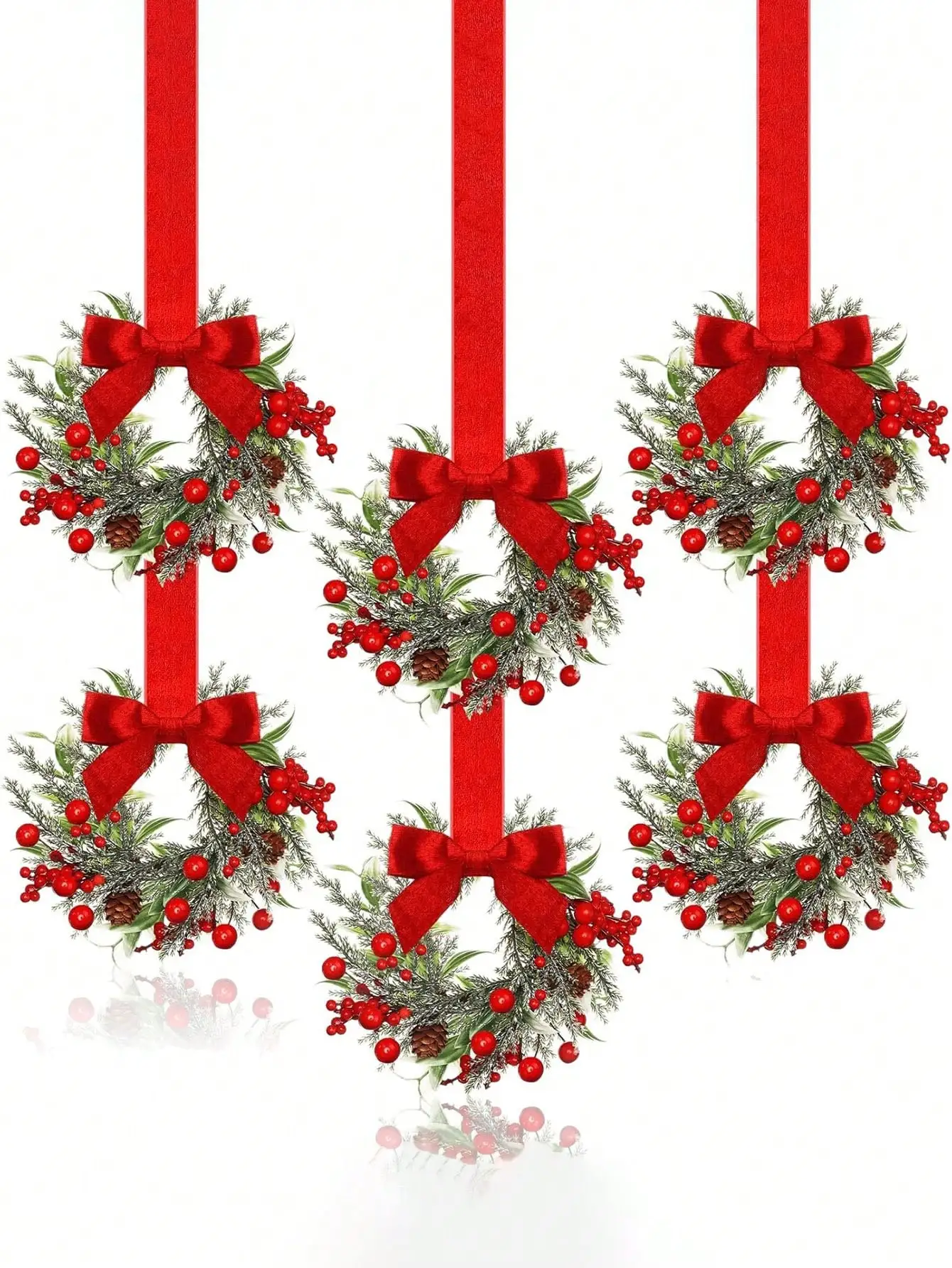 Набор мини-рождественских кедровых венков из 2 предметов - красные ягоды/лента, подвесной декор для фермерского дома
Набор мини-рождественских кедровых венков из 2 предметов - красные ягоды/лента, подвесной декор для фермерского дома